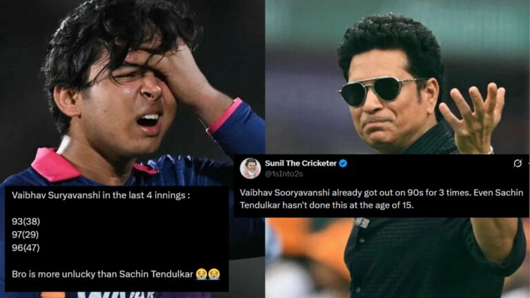Vaibhav Sooryavanshi Compared With Sachin Tendulkar As 90s Haunt Royals Opener – ویبھو سوریہ ونشی: کیا 15 سالہ کرکٹر سچن ٹنڈولکر کی طرح ‘نروس نائنٹیز’ کا شکار ہیں؟
